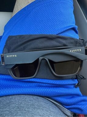 Fittys Men's Black Sunglasses - Modern Square Frame
